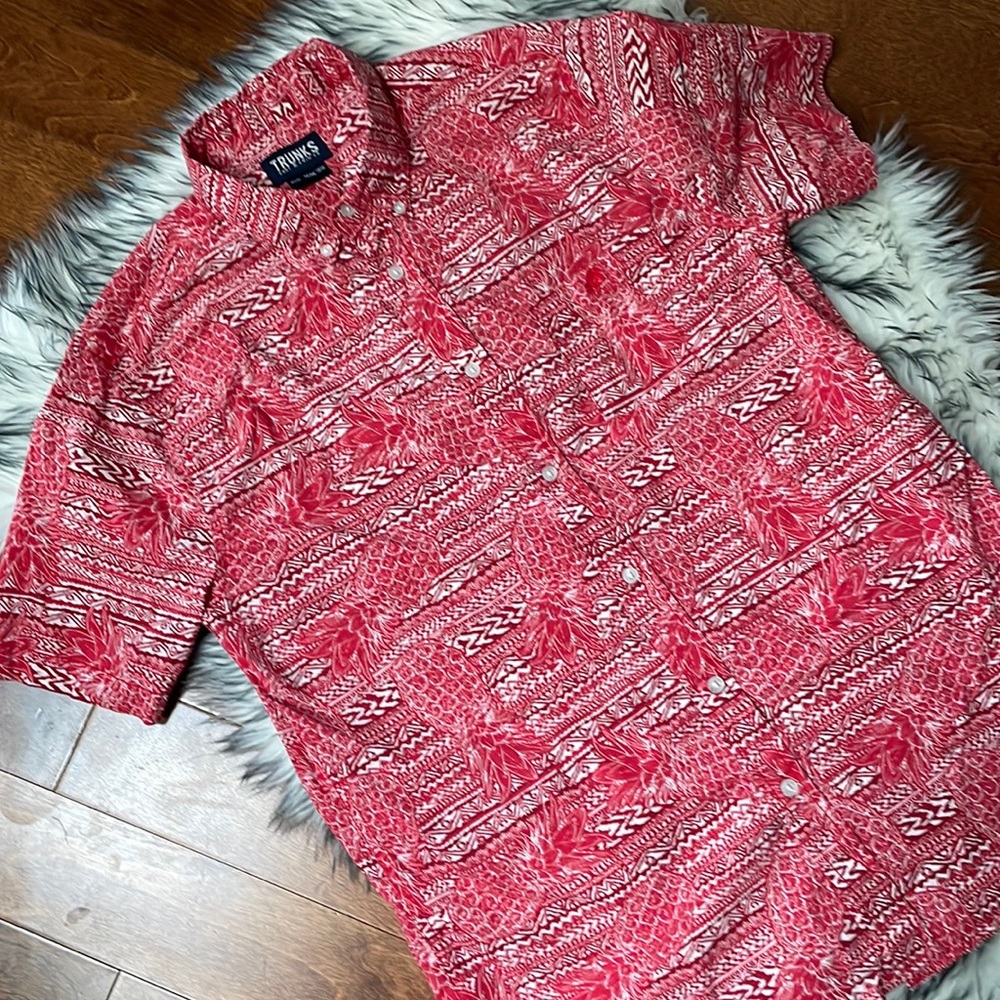 Men TRUNKS SURF AND SWIM CO. Button down Pineapple Shirt